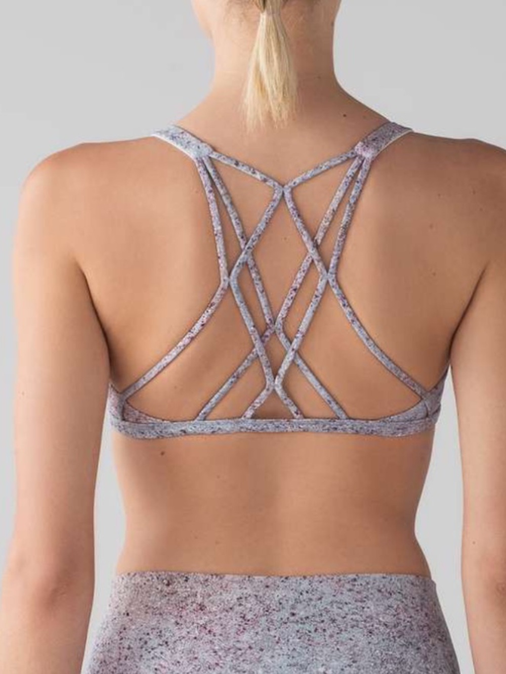 Lululemon Free To Be Zen Bra Summer Haze Multi Strappy Sports Bra Size 6